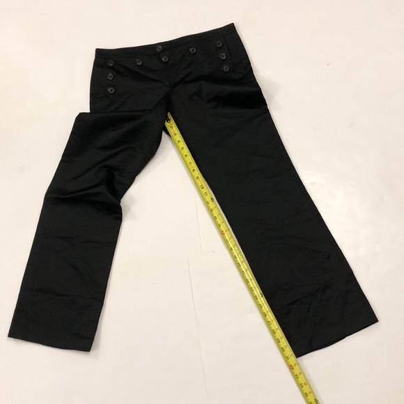 Pink Tartan 10 Pants Black Shiny Cotton & Button detail in Excellent Condition - Picture 4 of 7